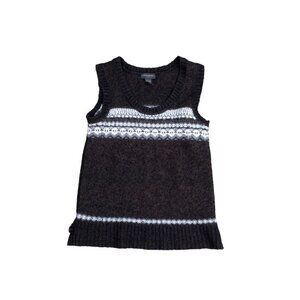 BANANA REPUBLIC Wool Blend Vest Sweater Women's MEDIUM Brown Sleeveless​​​​